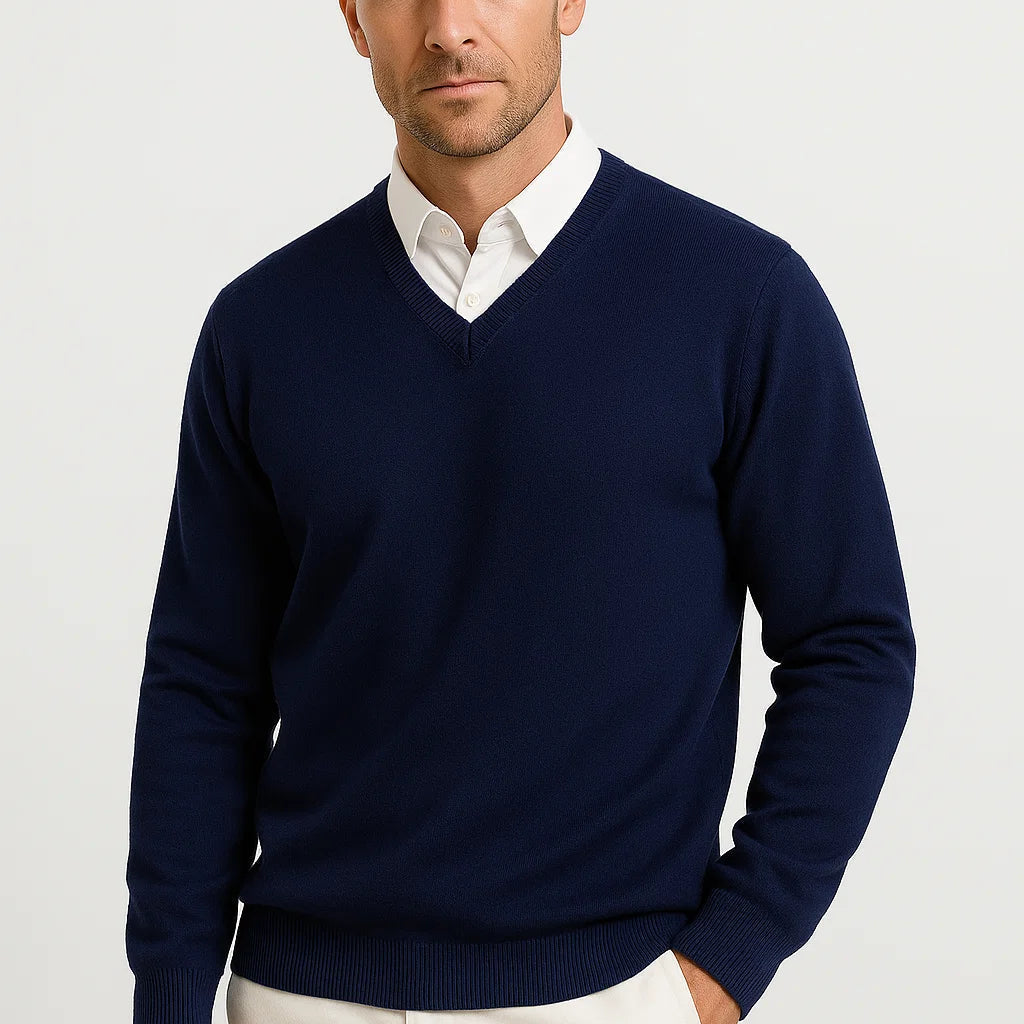 NEVANE | PULL EN CACHEMIRE À COL EN V POUR HOMME