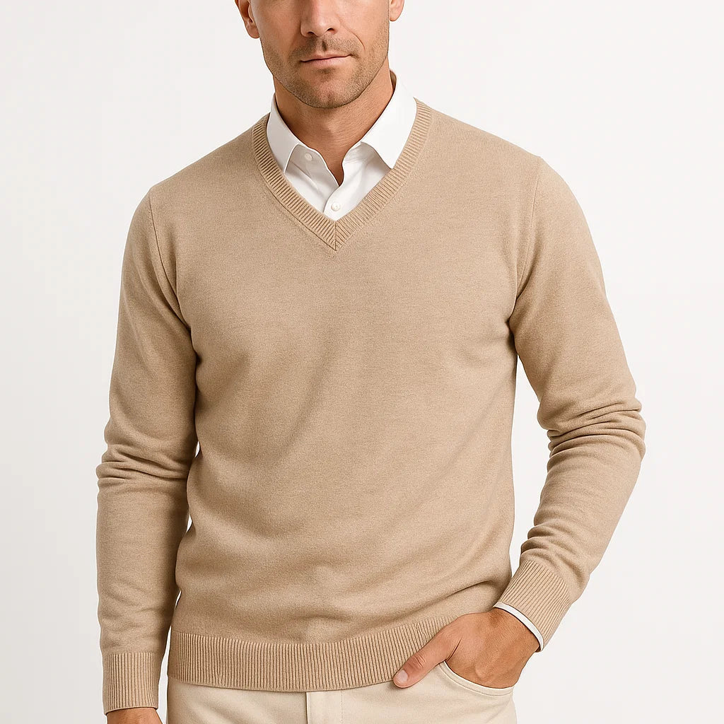 NEVANE | PULL EN CACHEMIRE À COL EN V POUR HOMME