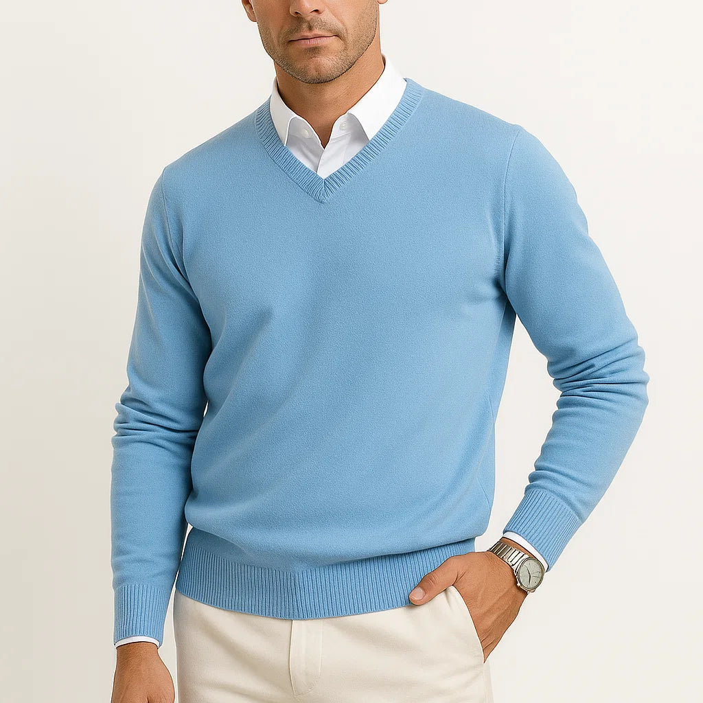 NEVANE | PULL EN CACHEMIRE À COL EN V POUR HOMME