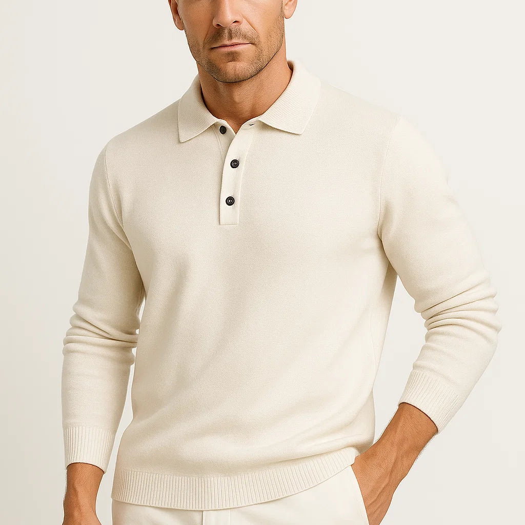 NEVANE | PULL POLO EN LAINE MÉRINOS POUR HOMMES