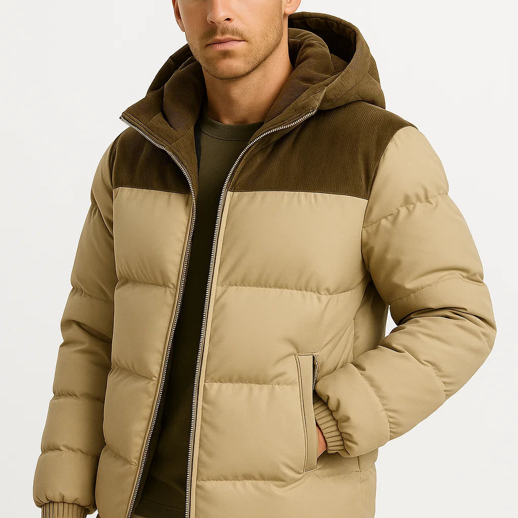 NEVANE | VESTE MATELASSÉE À CAPUCHE LÉGÈRE POUR HOMMES