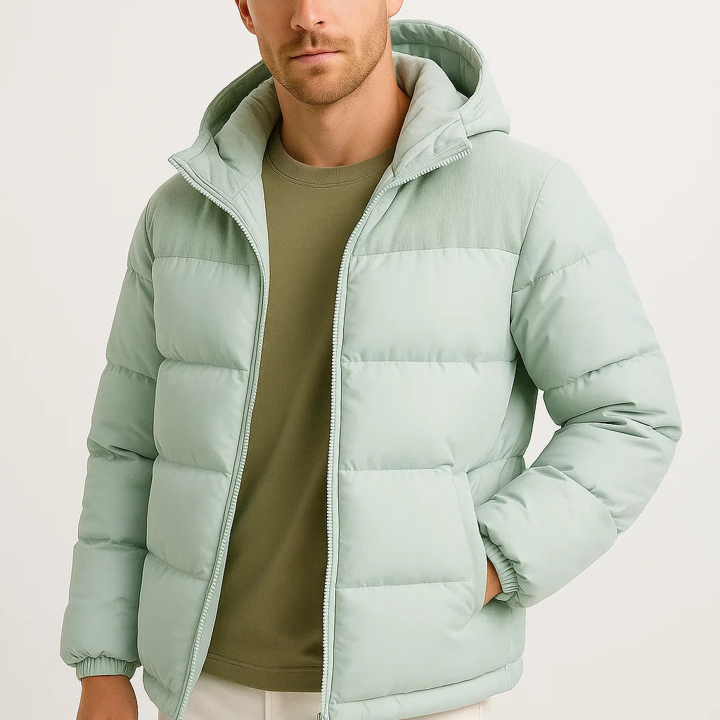 NEVANE | VESTE MATELASSÉE À CAPUCHE LÉGÈRE POUR HOMMES