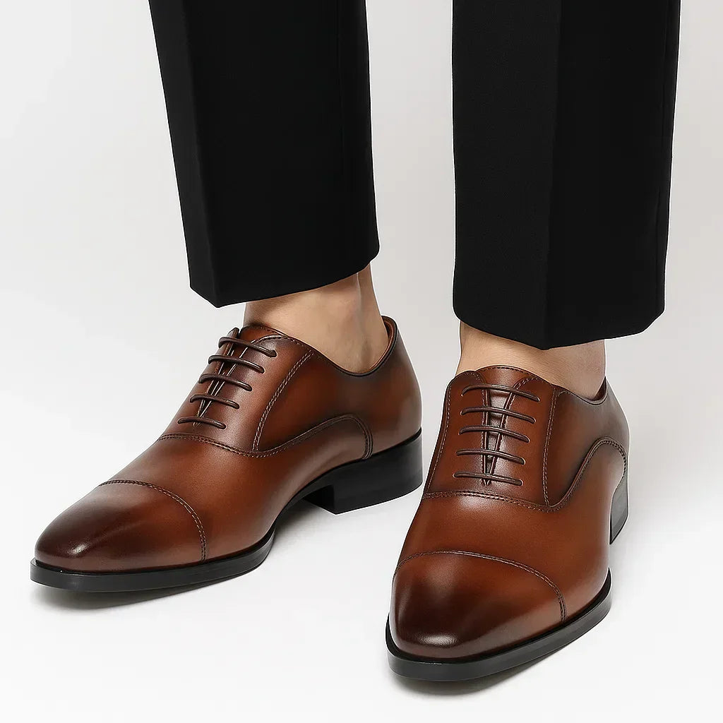NEVANE | CHAUSSURES DERBY EN CUIR NOIR POUR HOMMES